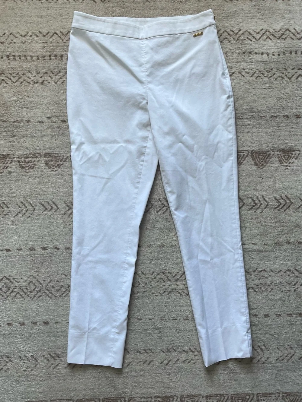 Tory Burch White Straight-Leg Pants size 0